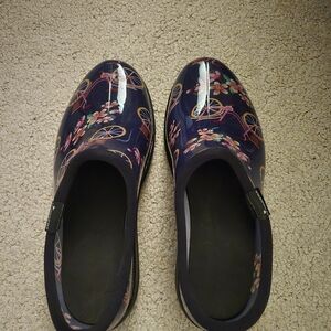 Sloggers Navy Floral Women's Mules